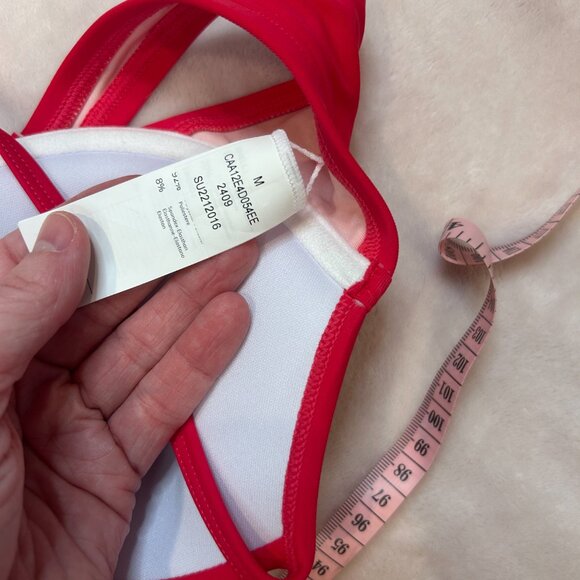 Red Cupshe Bikini Top Padded Push Up Medium - Picture 3 of 8